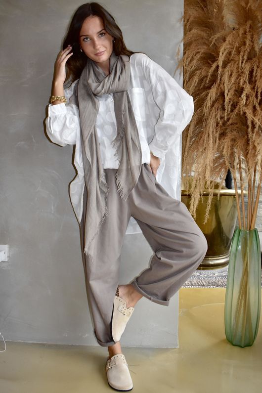 Lagen Seamed Tapered Barrel Pant Mocha /7=